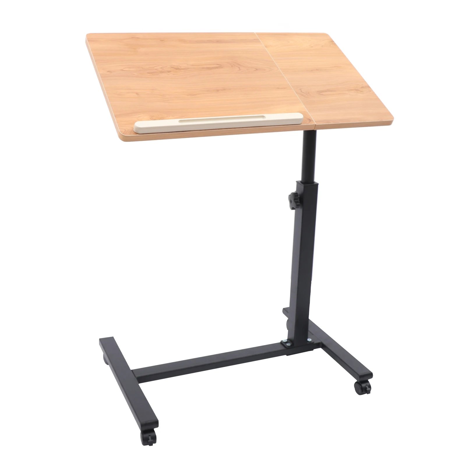 Adjustable Laptop Desk 360° Rotating Tabletop Mobile Stand Home Office Tray Standing Rolling Study Table Computer Workstation