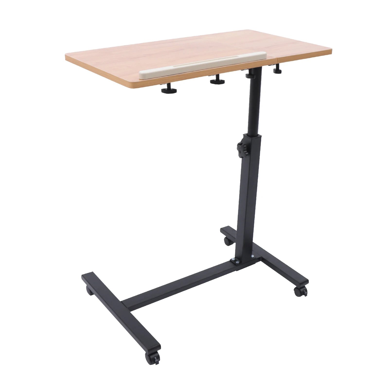 Adjustable Laptop Desk 360° Rotating Tabletop Mobile Stand Home Office Tray Standing Rolling Study Table Computer Workstation