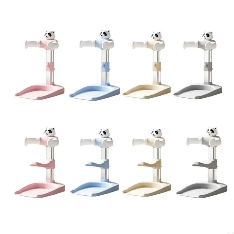 6-gear Adjustable Baby Bath Stand Anti Slip Base Cartoon Shower Support Holder Rack for Infants Detachable Shower Helper A2UB