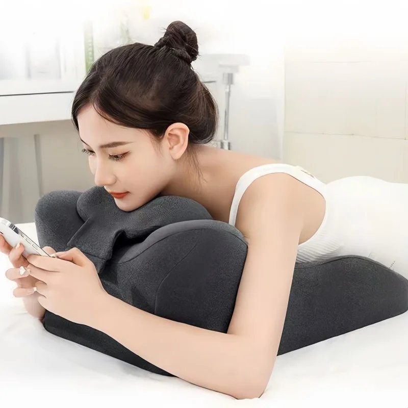 Relaxing Prone Pillow Face Down Pillow Ergonomic Memory Foam Sleeping Pillow Bed Soft Wedge Support For Reading Use Phone