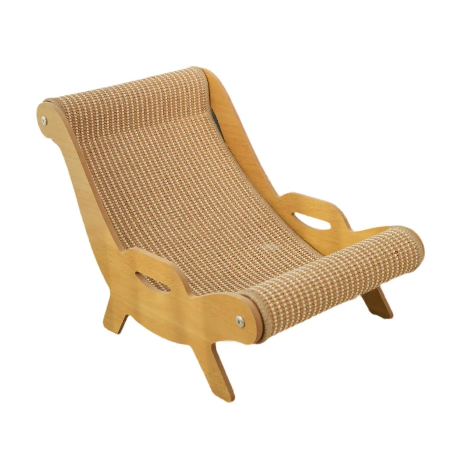 2 in 1 Cat Sisal Scratcher Lounge Chair Kitten Bed Couch 51.5x32x35cm