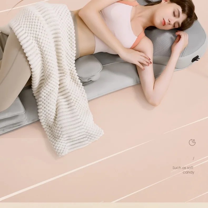 Full Body Massage Mat Mattress Electric Airbag Traction Lumbar Heated Kneading Neck Massager Vibration with Remote Controlle