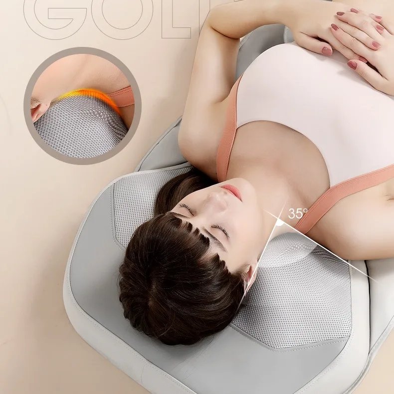 Full Body Massage Mat Mattress Electric Airbag Traction Lumbar Heated Kneading Neck Massager Vibration with Remote Controlle