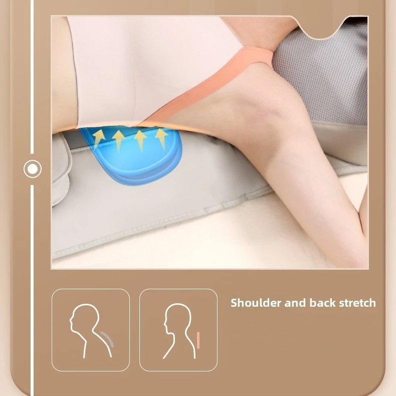 Full Body Massage Mat Mattress Electric Airbag Traction Lumbar Heated Kneading Neck Massager Vibration with Remote Controlle