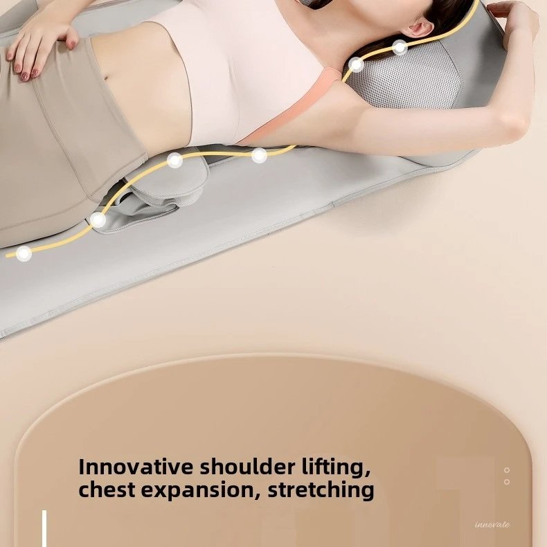 Full Body Massage Mat Mattress Electric Airbag Traction Lumbar Heated Kneading Neck Massager Vibration with Remote Controlle