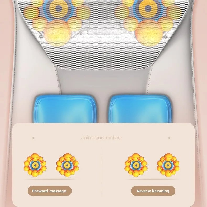 Full Body Massage Mat Mattress Electric Airbag Traction Lumbar Heated Kneading Neck Massager Vibration with Remote Controlle