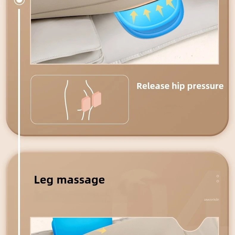 Full Body Massage Mat Mattress Electric Airbag Traction Lumbar Heated Kneading Neck Massager Vibration with Remote Controlle